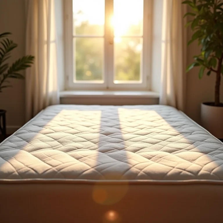 Colchão secando ao sol