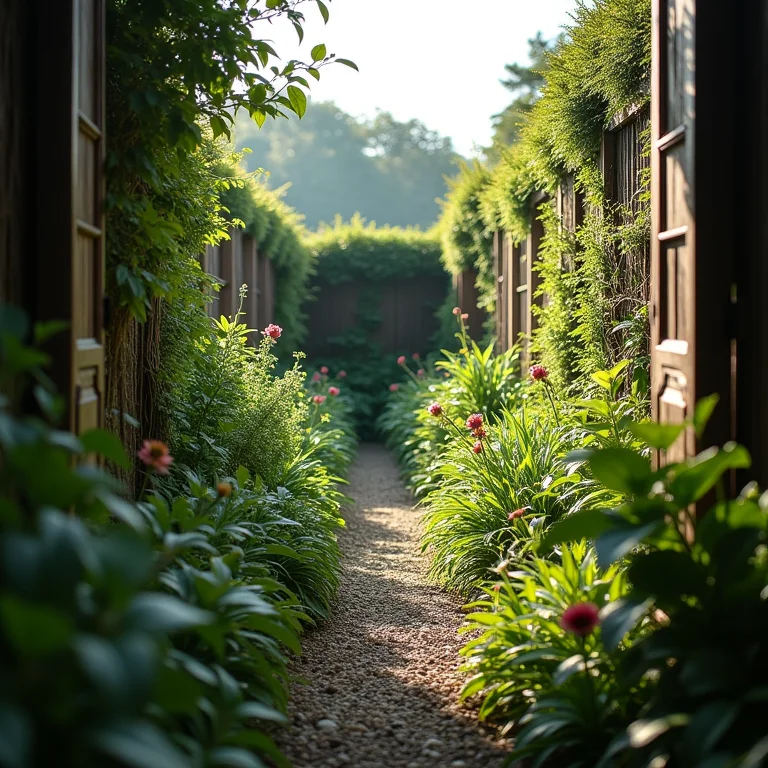 Comparação entre jardim descuidado e jardim defensivo