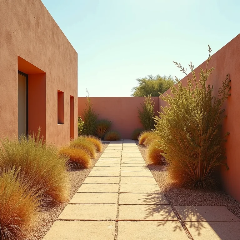 Comparativo de jardim com e sem quebra-vento