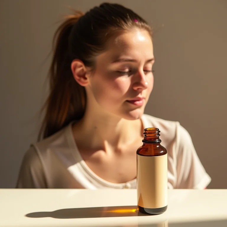 Couro cabeludo irritado e óleo calmante para alívio.