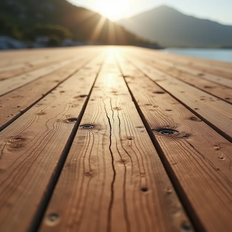 Deck de madeira Pau Marfim resistente às intempéries