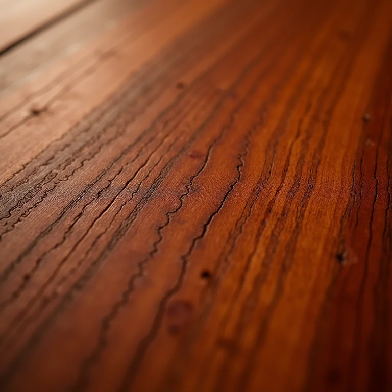 Detalhe da textura rica da madeira de Mogno.