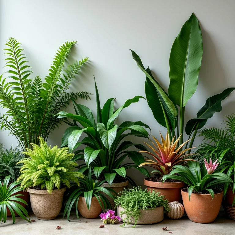 Diversas plantas nativas brasileiras adequadas para jardins de chuva.