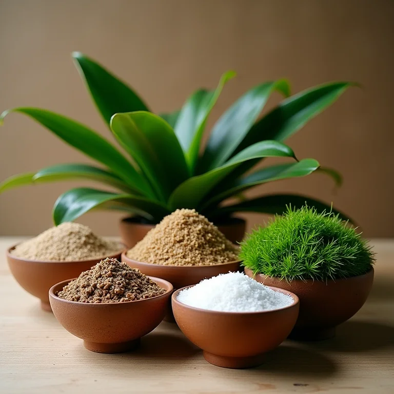 Diversos substratos orgânicos para orquídeas