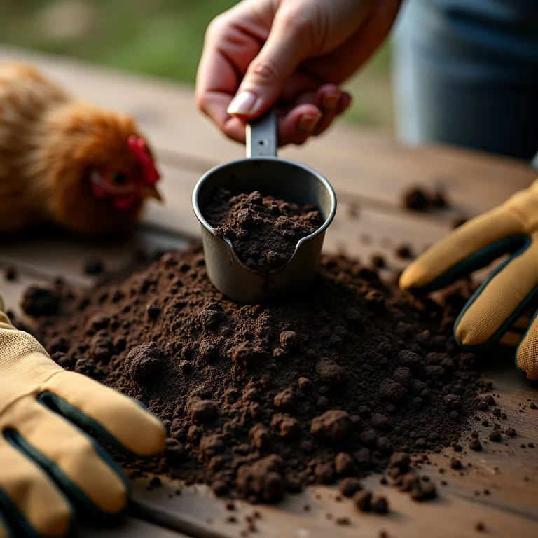Dosagem correta de esterco de galinha