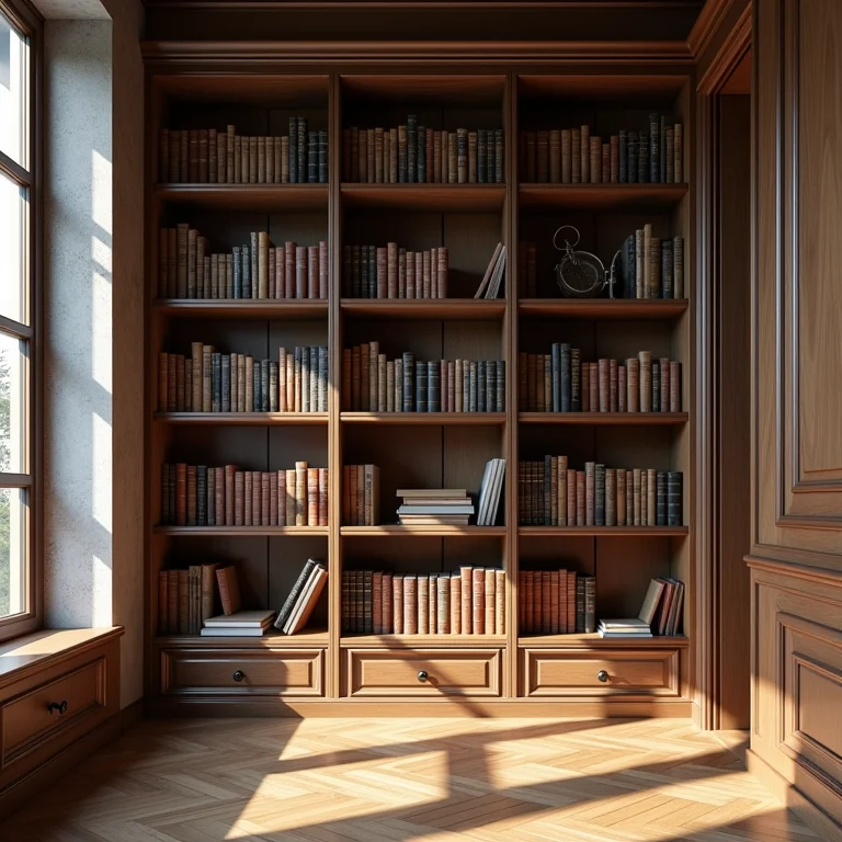 Estante com espaços vazios para um visual equilibrado