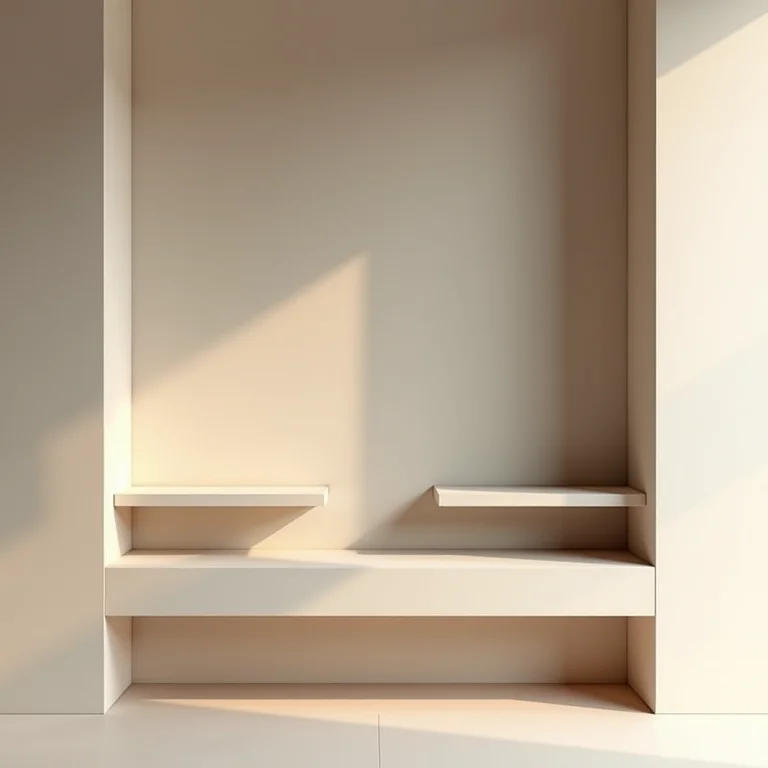 Estante de nichos minimalista como solução inteligente para organização