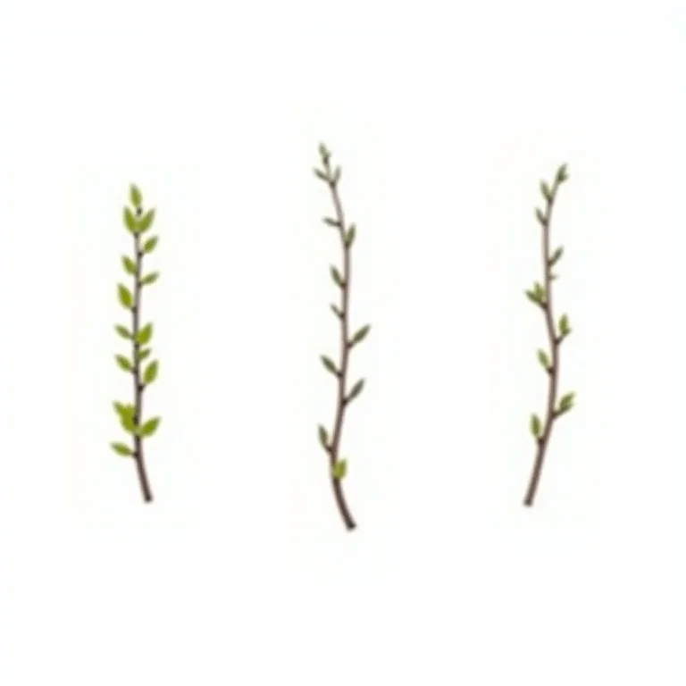 Exemplos de diferentes tipos de poda: limpeza, condução, adequação.