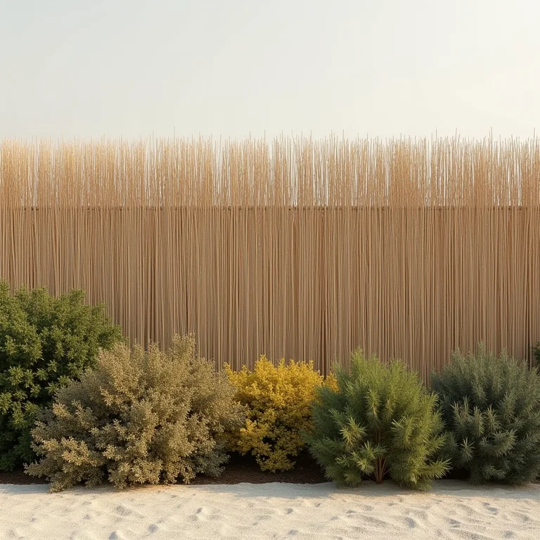 Exemplos de diferentes tipos de quebra-vento