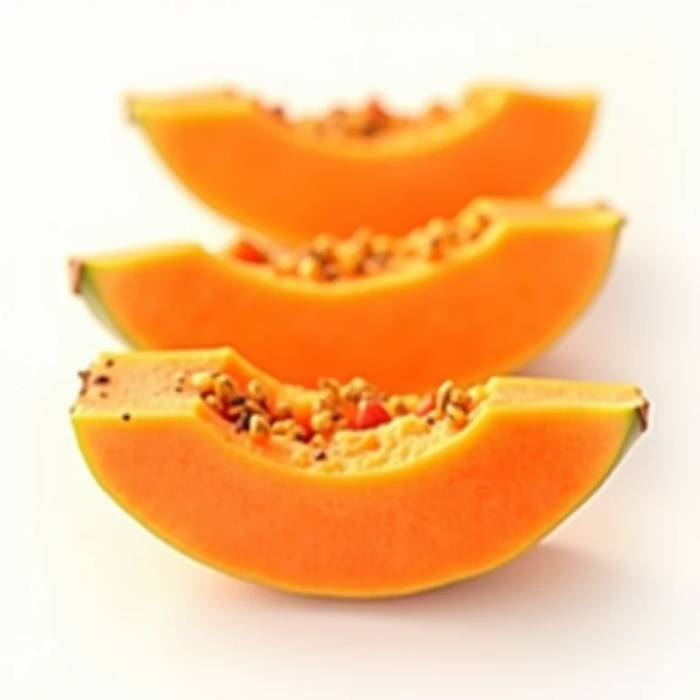 Fatias de mamão com frutas vermelhas ricas em antioxidantes.