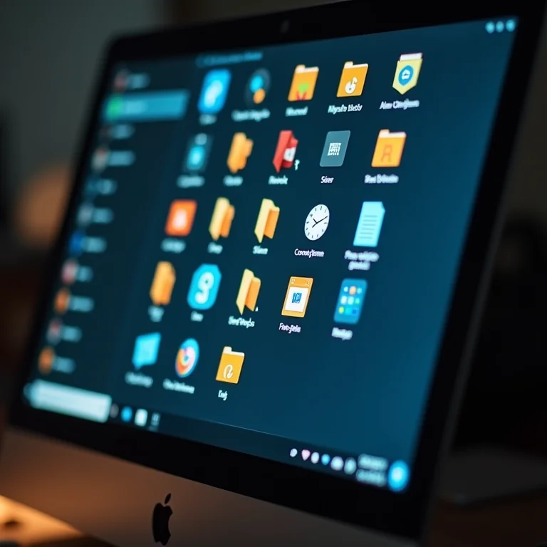 Fences (Stardock) organizando ícones na área de trabalho do PC.
