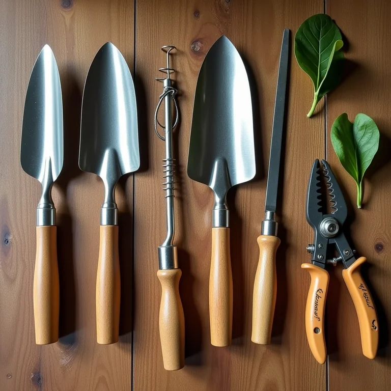 Ferramentas de jardinagem para planejar um jardim de inverno compacto