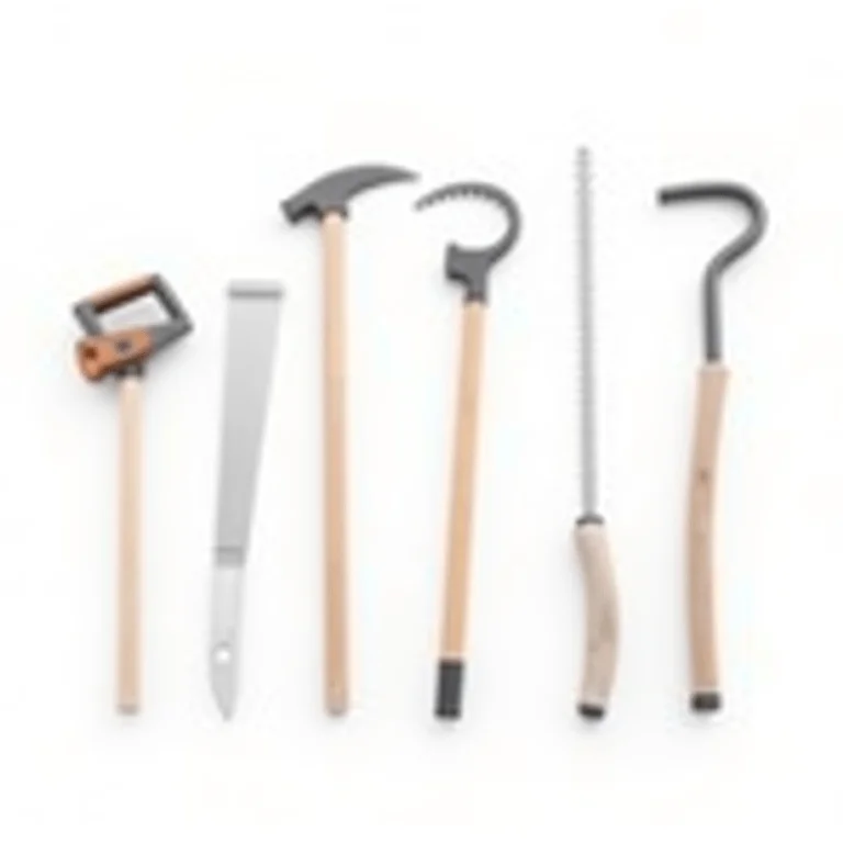 Ferramentas de poda para altura: serras de poda, podão e motosserra.