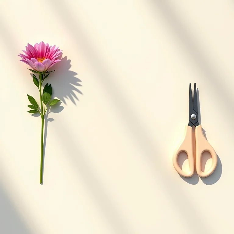 Ferramentas e materiais essenciais para criar um arranjo floral.