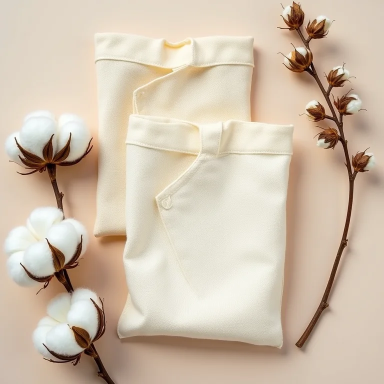 Fibra de paineira e selos de sustentabilidade.