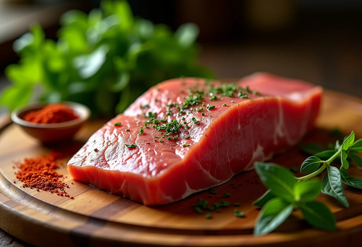 Filé de pintado temperado com ervas frescas e especiarias