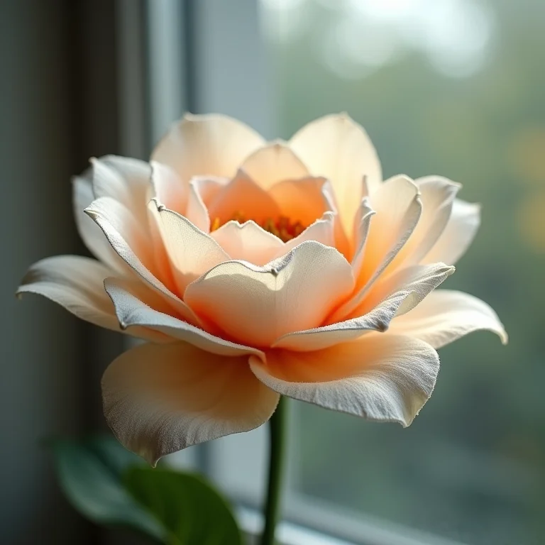 Flor de papel empoeirada