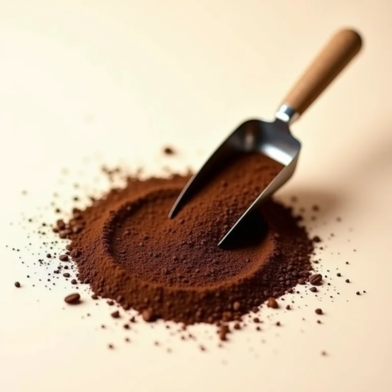 Fotografia de borra de café sendo usada como adubo para plantas.