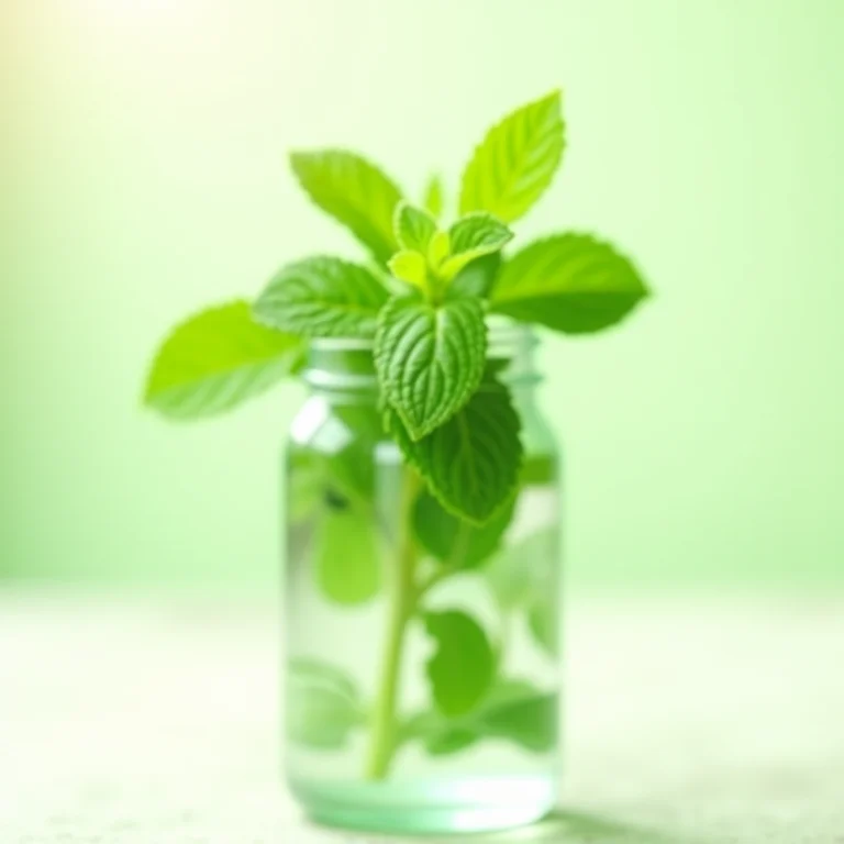 Hortelã fresca em um pote.