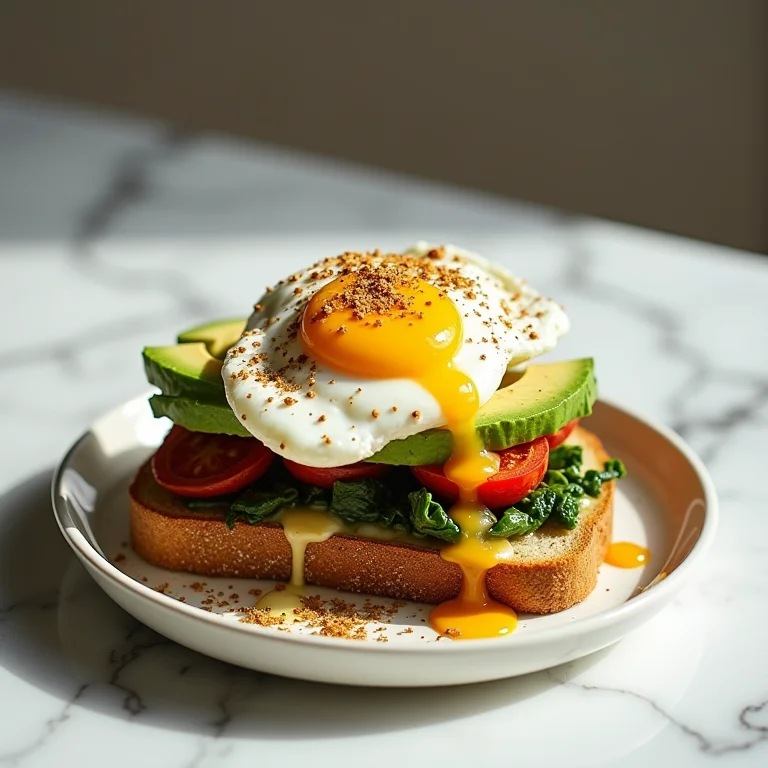 Ideias criativas: dukkah em torradas de abacate, vegetais assados e ovo pochê.
