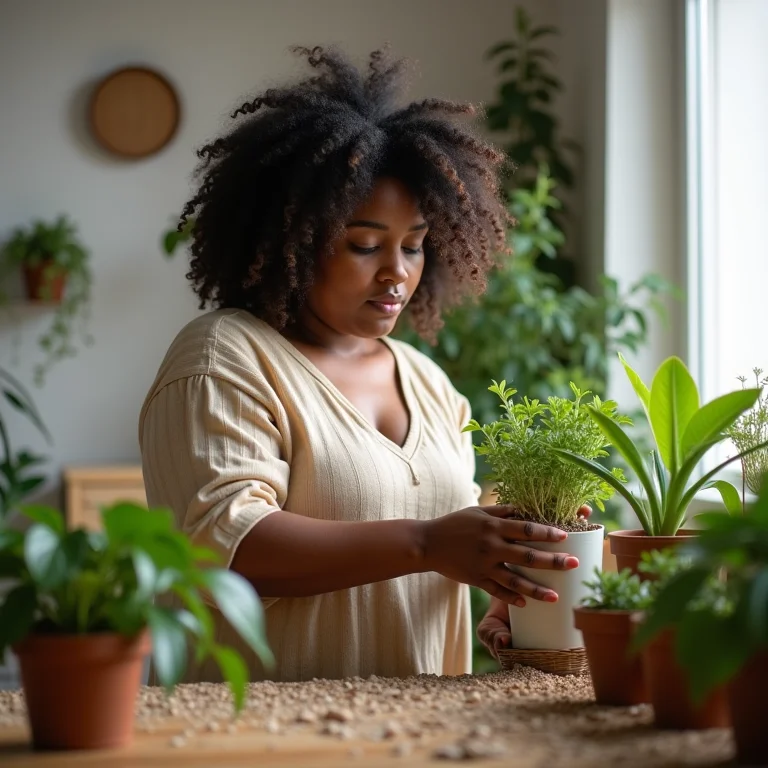 Jardinagem com perlita para isolamento térmico