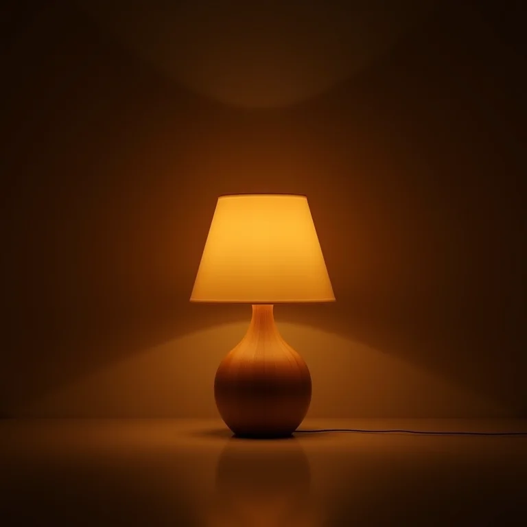 Luminária de Pau Marfim criando uma atmosfera acolhedora