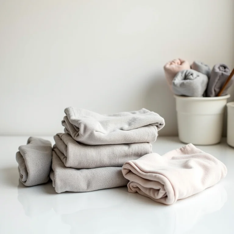 Meias sendo separadas para organização