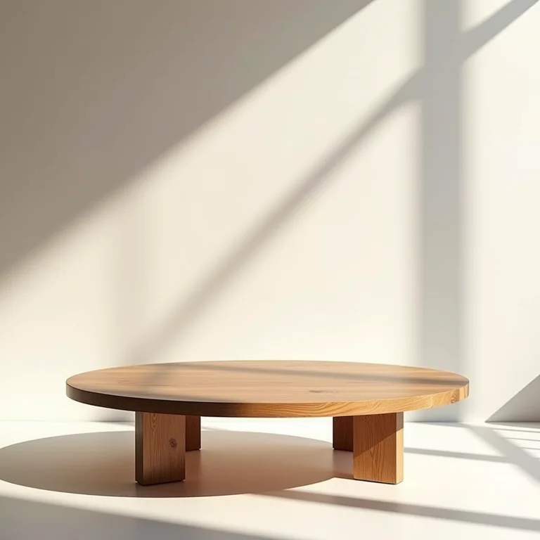 Mesa de centro de Itaúba em uma sala de estar minimalista