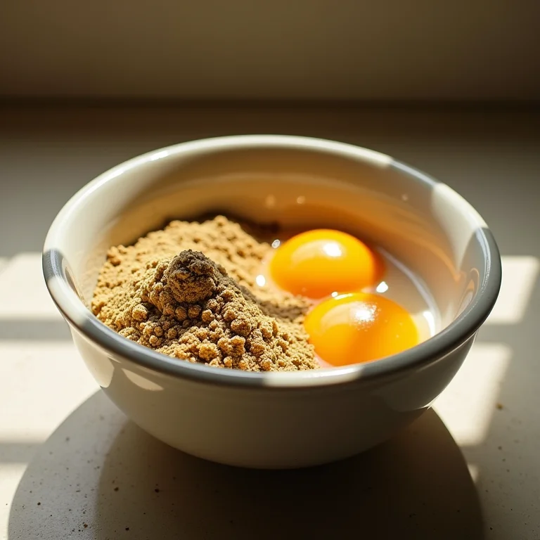 Mistura de ingredientes secos para adubo