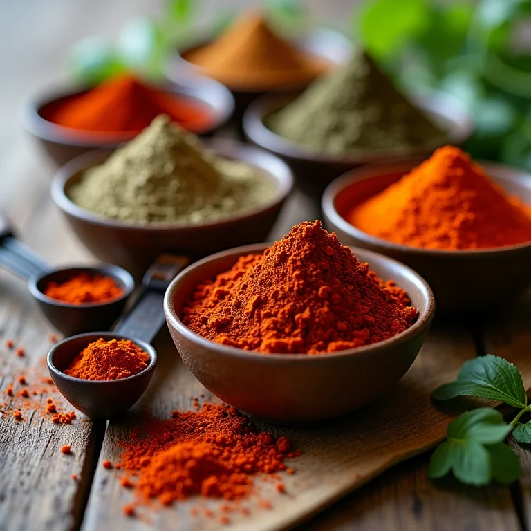 Mistura de temperos caseira para chilli: chili em pó, cominho, páprica, orégano e pimenta caiena.