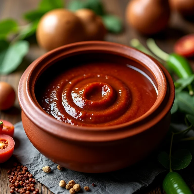 Mole oaxaquenho em panela de barro.