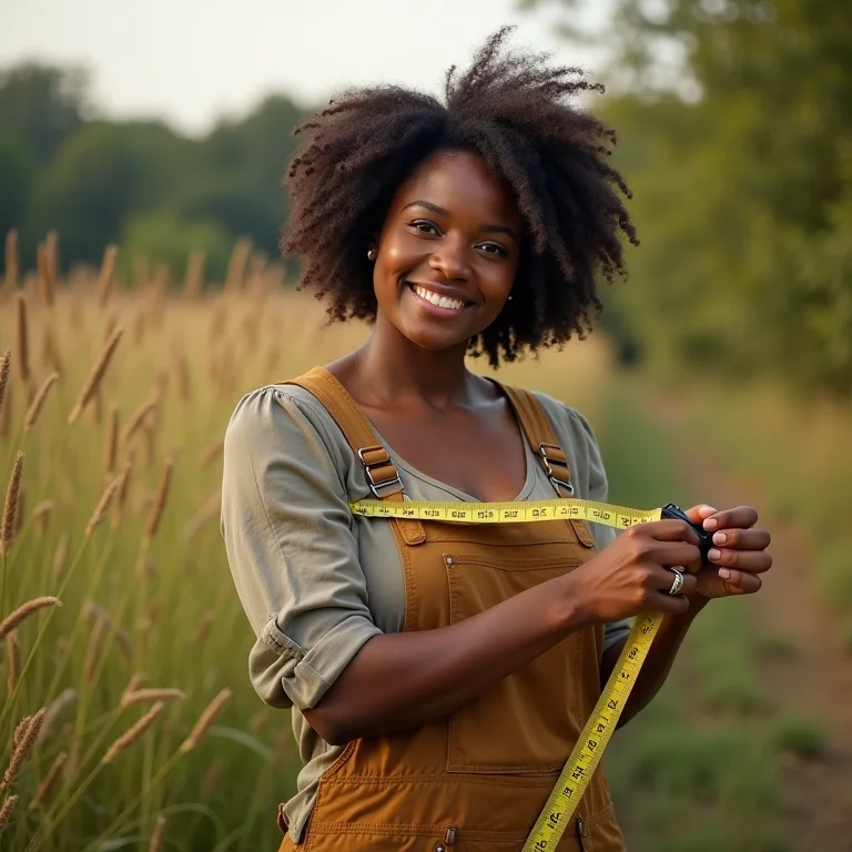 Mulher planejando a instalação de um quebra-vento