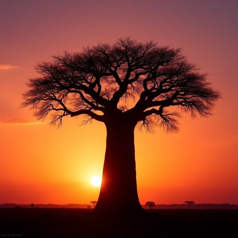 O Baobá de Madagascar, uma árvore icônica da paisagem africana.