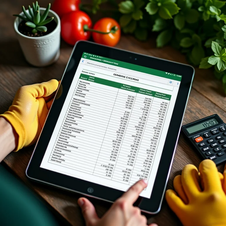 Planilha de custos para horta.