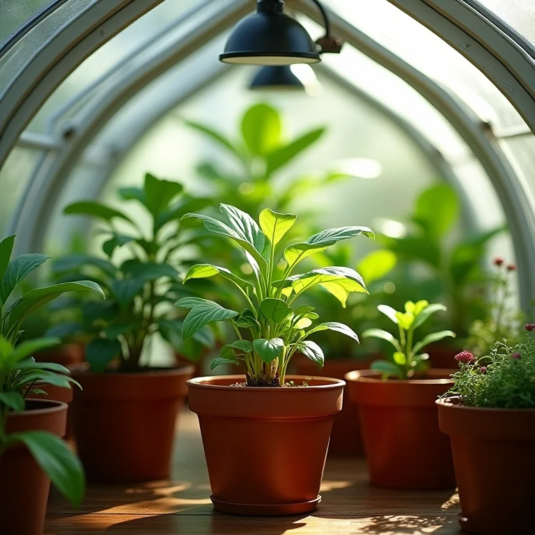 Plantas aclimatando em mini estufa.