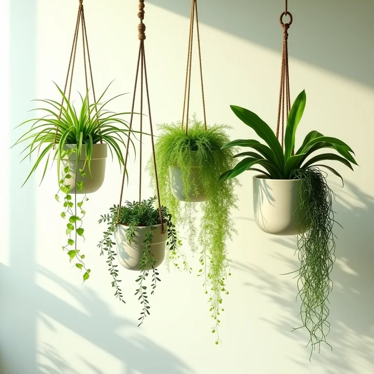 Plantas pendentes para vasos suspensos