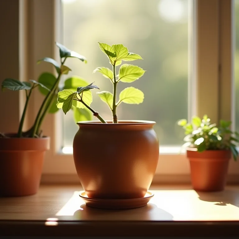 Pote de cerâmica secando ao sol para remover mancha de curry.