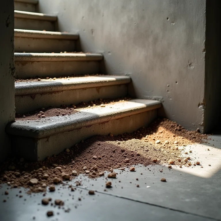 Preparando o vão da escada para receber o jardim