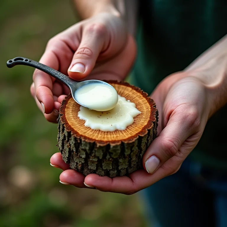 Preparando tronco para receber musgos