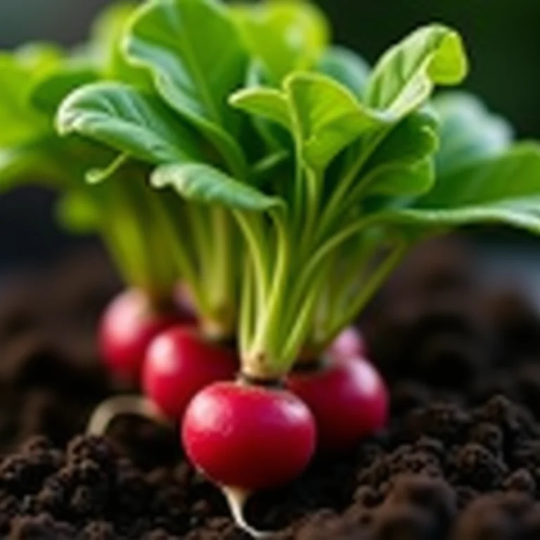 Rabanetes maduros prontos para colher