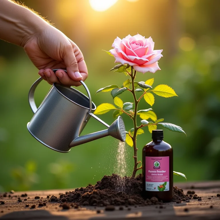 Rega e fertilização da roseira após a poda de limpeza