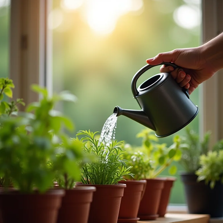 Ritual de cuidado com as plantas