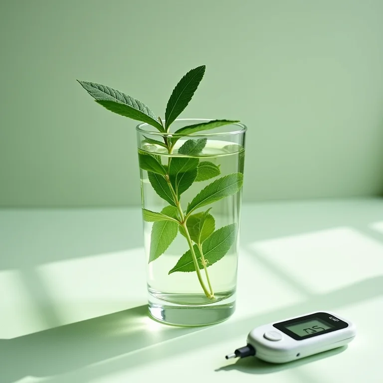 Sálvia e medidor de glicemia