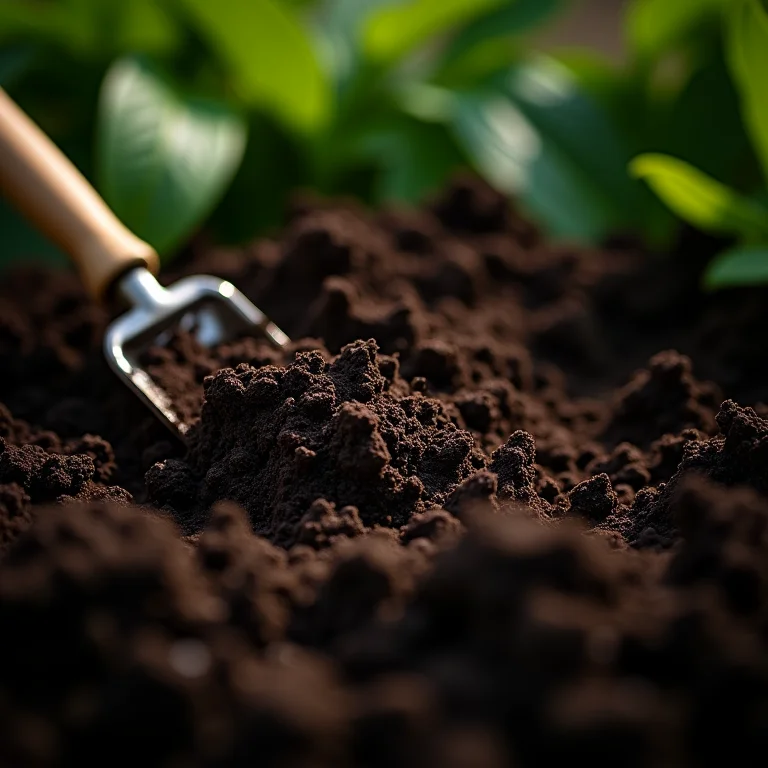 Solo rico e escuro sendo preparado para o plantio de ingá.