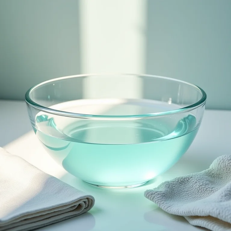 Solução de água morna e detergente neutro para limpar tênis branco