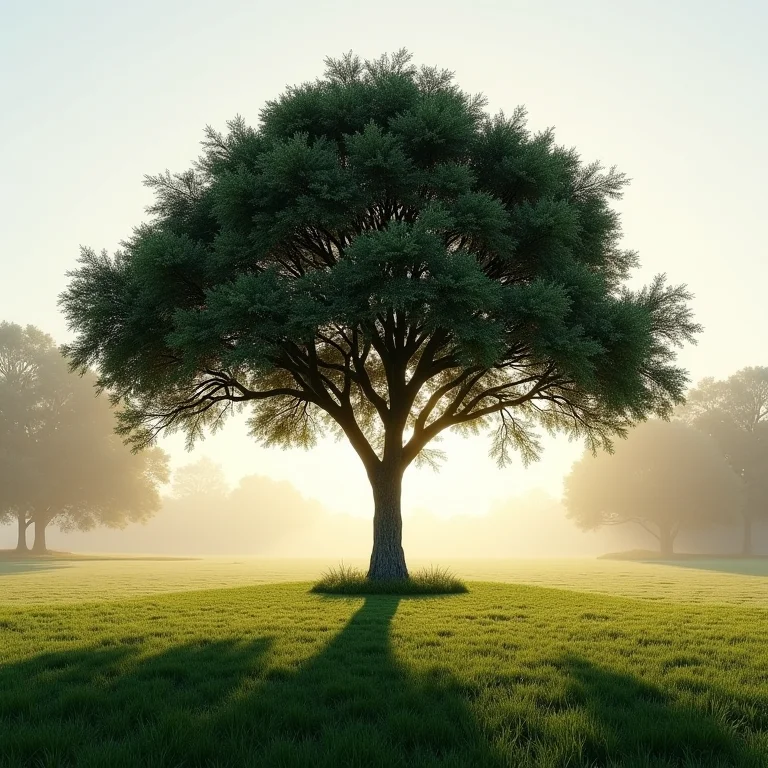 Sombra refrescante de uma Sibipiruna.