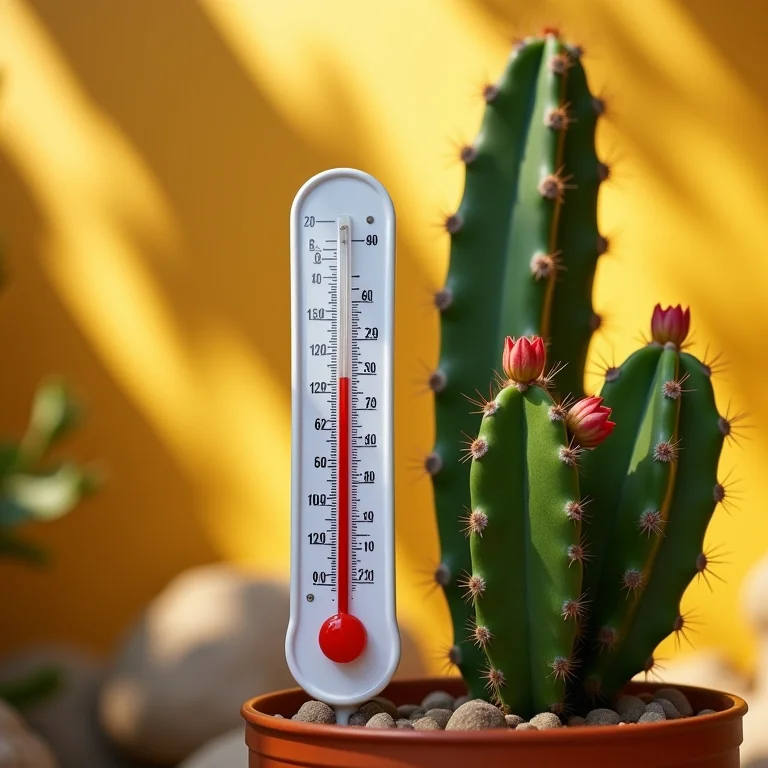 Termômetro e figo da índia.