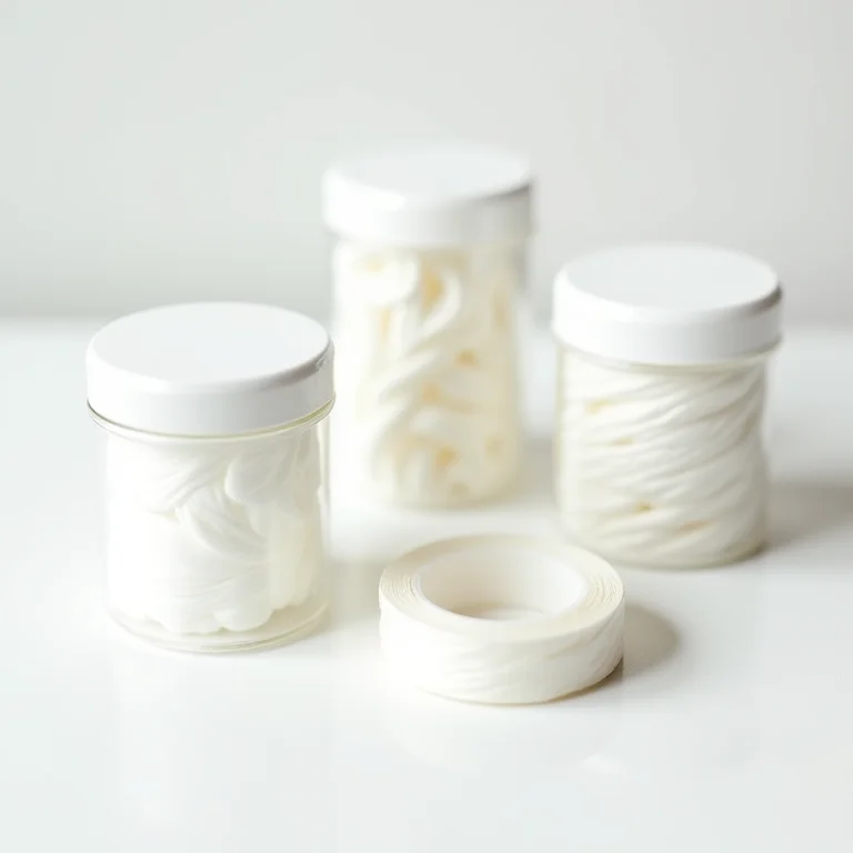 Variedade de fios dentais em embalagens diferentes