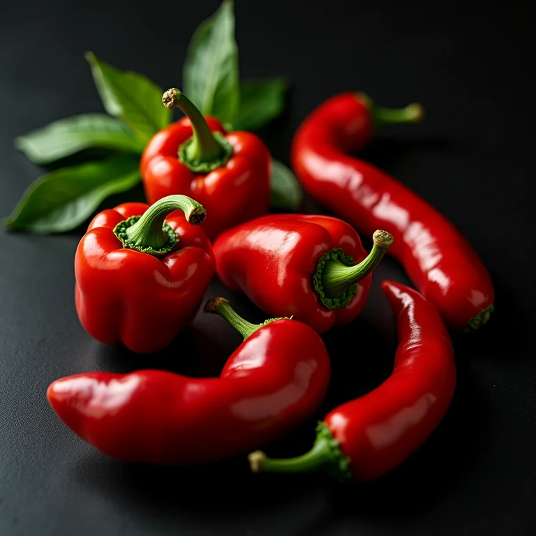 Variedade de pimentas.