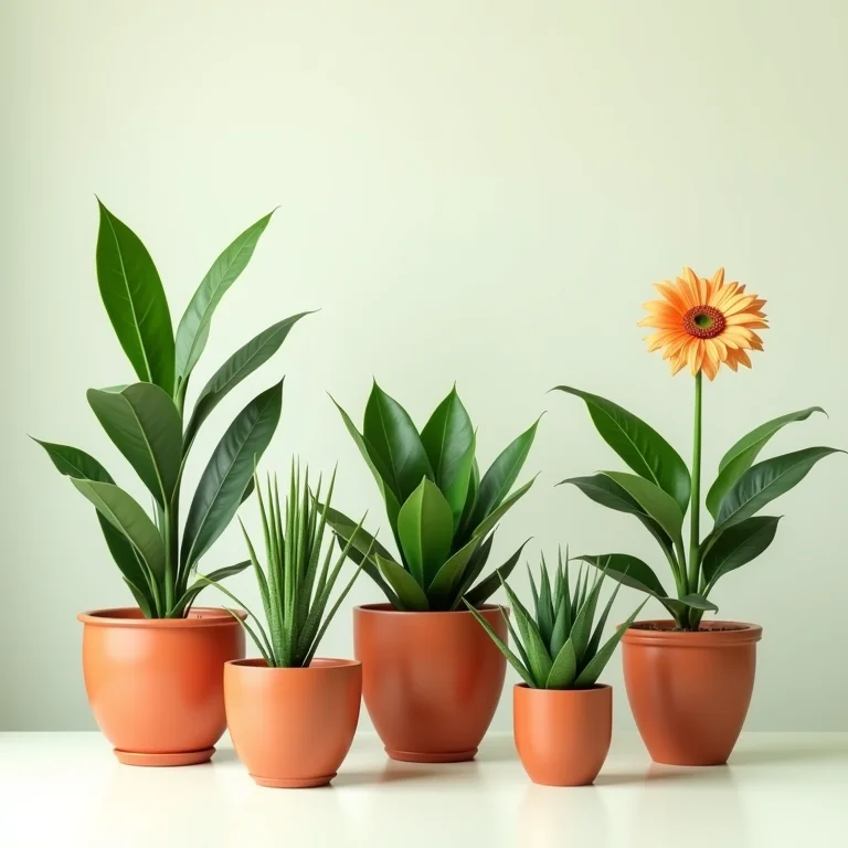 Variedades de Nepeta em vasos de terracota.